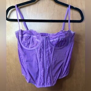 Purple corset top - worn twice